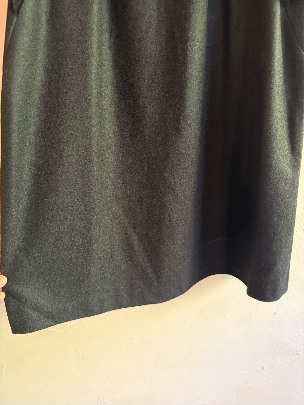 Vanessa Bruno Black Wool Silk Mini Dress Satin Puff Sleeve Square Neck S/M - Picture 6 of 15